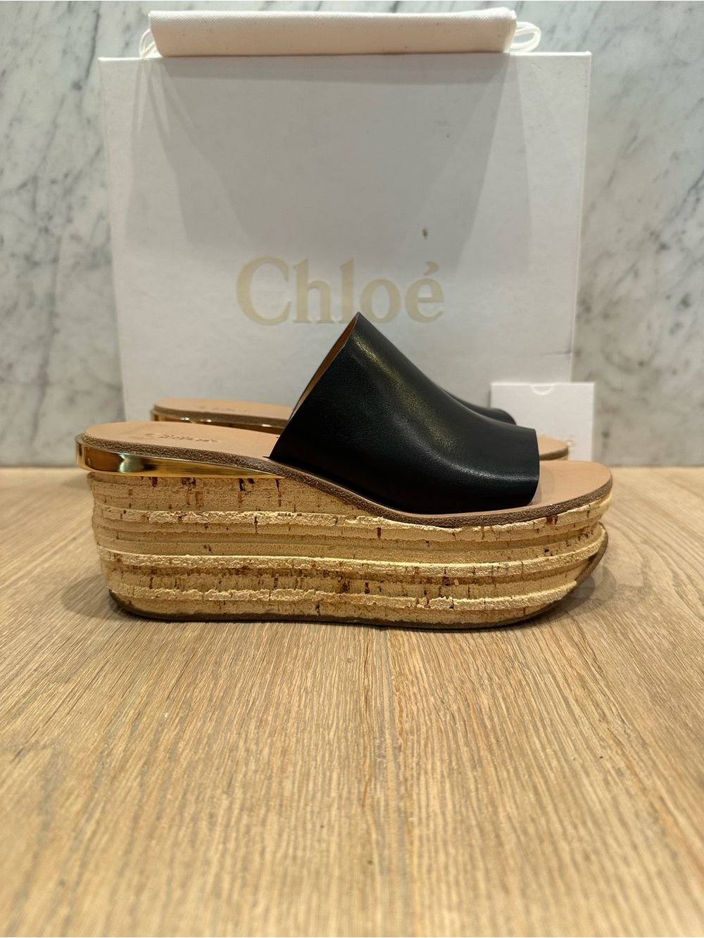 Chloe Cork Flatform - Picture 6 of 12